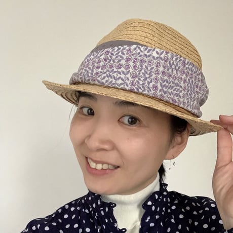ラッピングターバン　スリーピングローズ　パープル