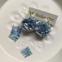 エコたま×コットンパール　2wayピアス/イヤリング　ブルー
