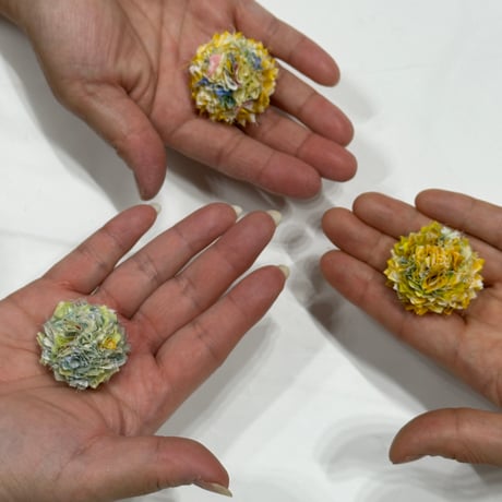 あなたのハギレで作れるエコたまブローチ動画付きキット