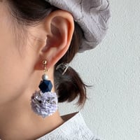 エコたま3連ピアス&イヤリング　ライラック