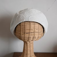 春のサニーサークルベレー帽　オフホワイト