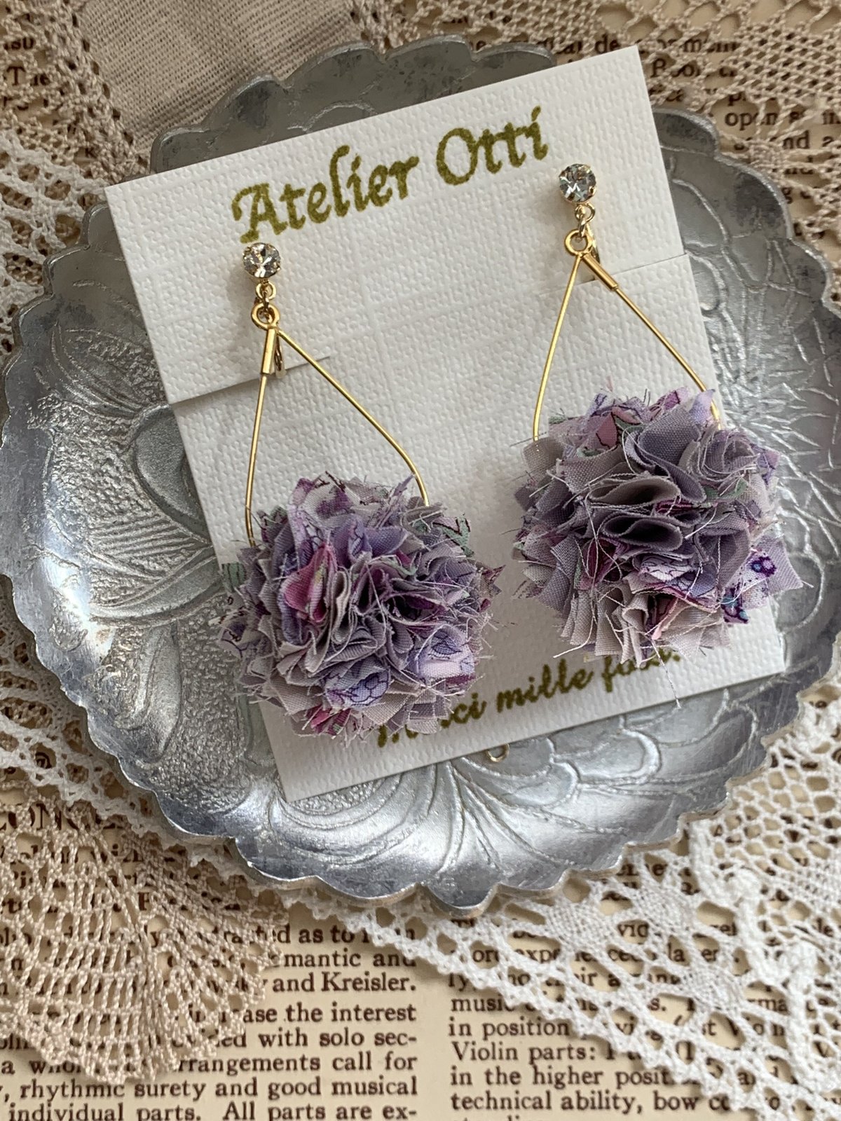 エコたましずくイヤリング パープル | Atelier Otti STORE