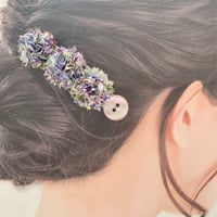 エコたまヘアクリップ　ラベンダー×ピンク