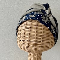 ラッピングターバン　ネイビー