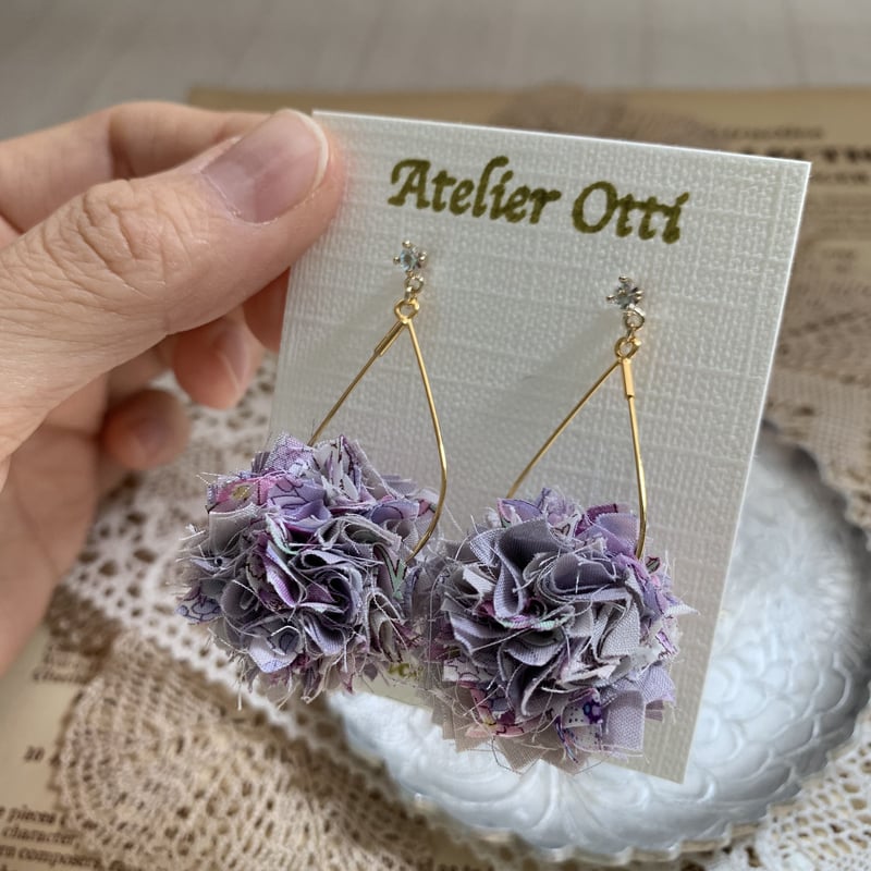 エコたましずくパープル ピアス | Atelier Otti STORE
