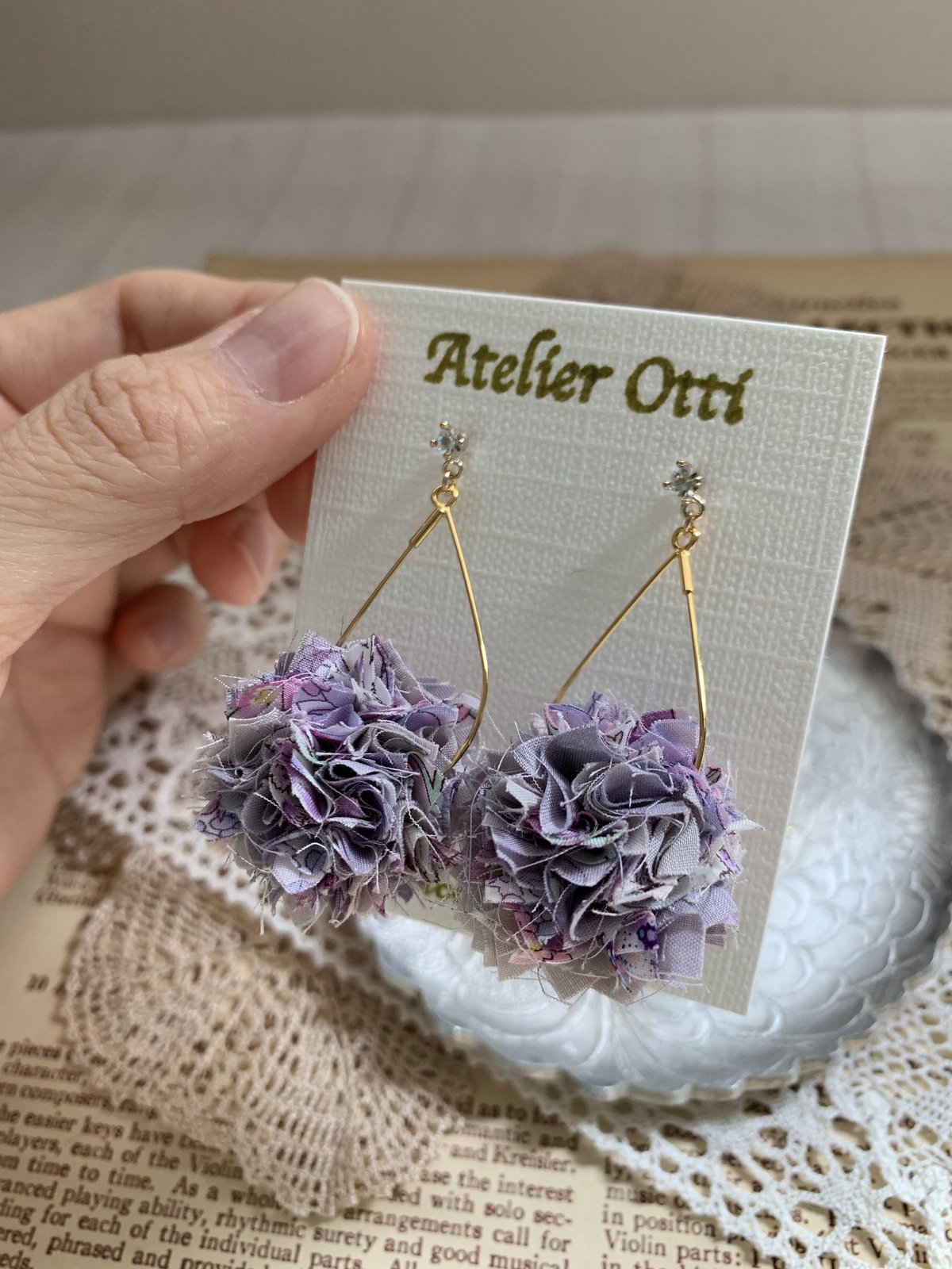 エコたましずくパープル ピアス | Atelier Otti STORE