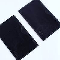 本革　通帳ケース　ブラック