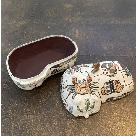 林湜和清和の張り子作品「魚屋」