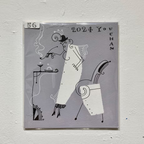 56 くつろぐ探偵「探偵と音楽」YOUCHANドローイング