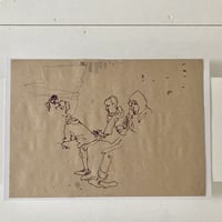 「パーカー（薄茶）」 Mariya Suzuki スケッチプリント