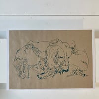 「犬（薄茶）」Mariya Suzuki スケッチプリント