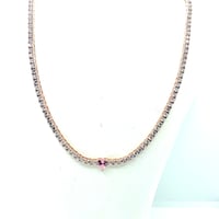 キュービックジルコニアのネックレス 25732-01-701