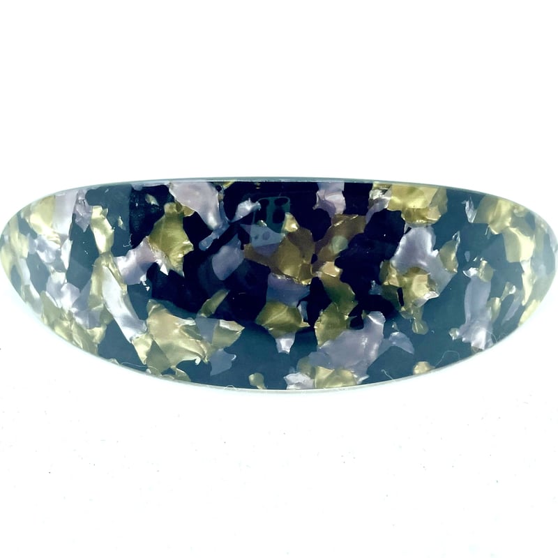 フランス製 マーブルバレッタ(L) レッド/グレー 73611-19-009 | MadamJ