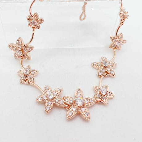 キュービック お花のブレスレット(マッチングイヤリング有り) 45703-02-801