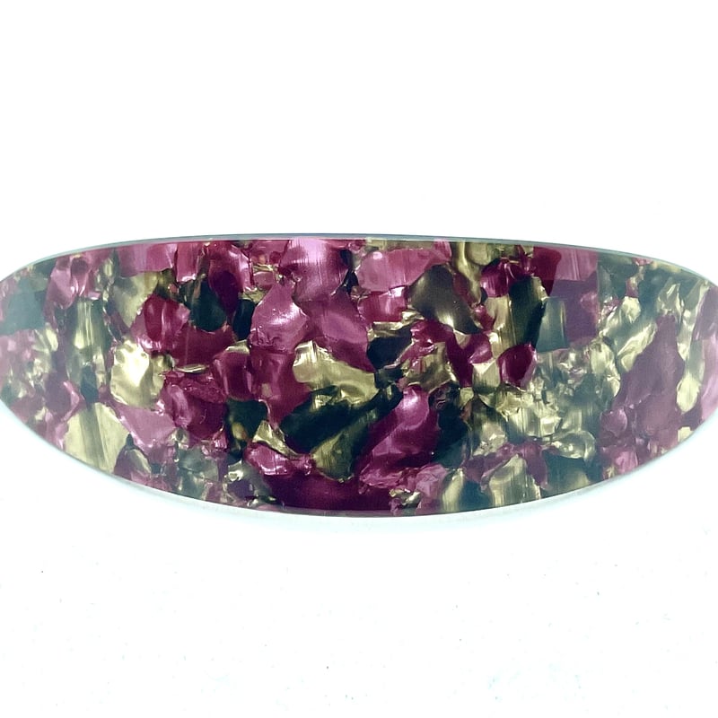 フランス製 マーブルバレッタ(L) レッド/グレー 73611-19-009 | MadamJ