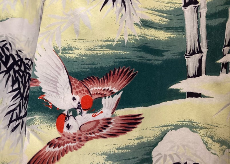 ヴィンテージ オリジナル和柄　アロハシャツ ハワイアンシャツ VINTAGE ALOHA SHIRT MUSEUM – “SAKURA FESTIVAL” - ALOHA SHIRT