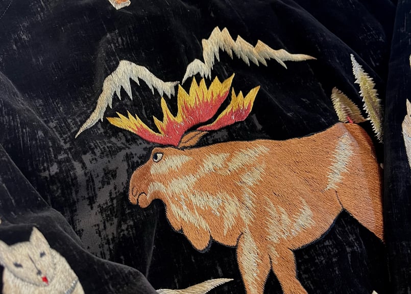 [スペシャル/アラスカ/vintage/50s〜/L相当] アラスカジャン 1950'S ALASKA EMBROIDERED JAPANESE SOUVENIR JACKET SIZE/XL