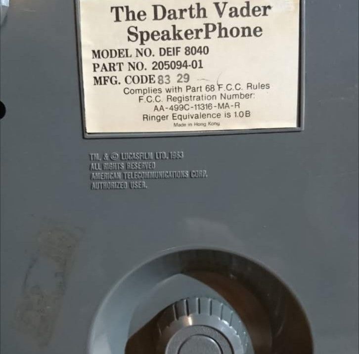 ダース・ベイダー スピーカー フォン ヴィンテージ ダース・ベイダー スピーカーフォン スターウォーズ 電話