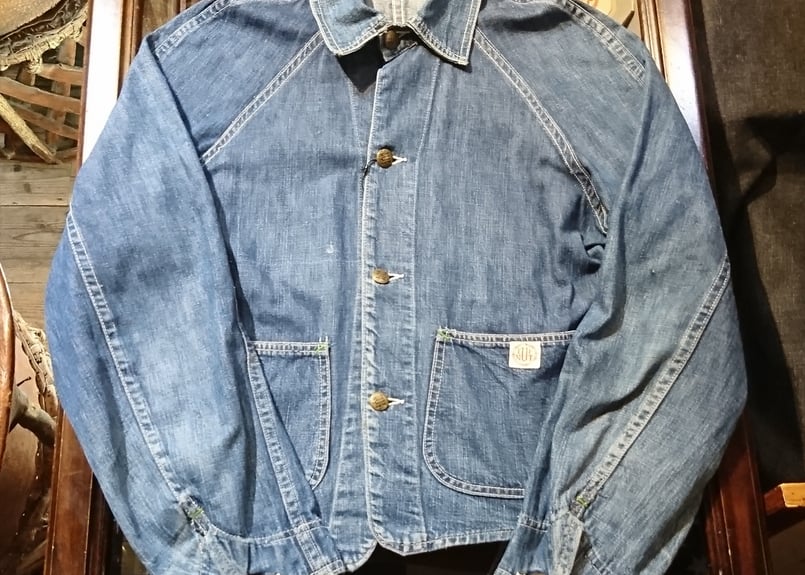 ビンテージTufNut タフナット　デニムジャケット　ワークジャケット　古着 Tuf-Nut タフナット ヴィンテージ デニムジャケット 鬼ヒゲ シンチ