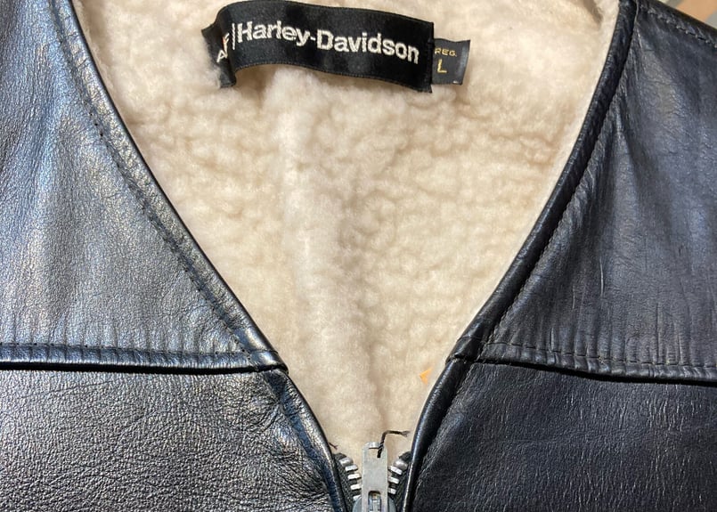 Harley Davidson レザーベスト 中古・古着通販】HARLEY-DAVIDSON (ハーレーダビッドソン
