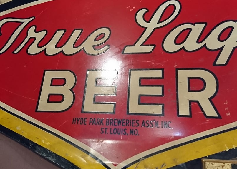 50s vintage hyde park true lager beer ビール 看板 |  