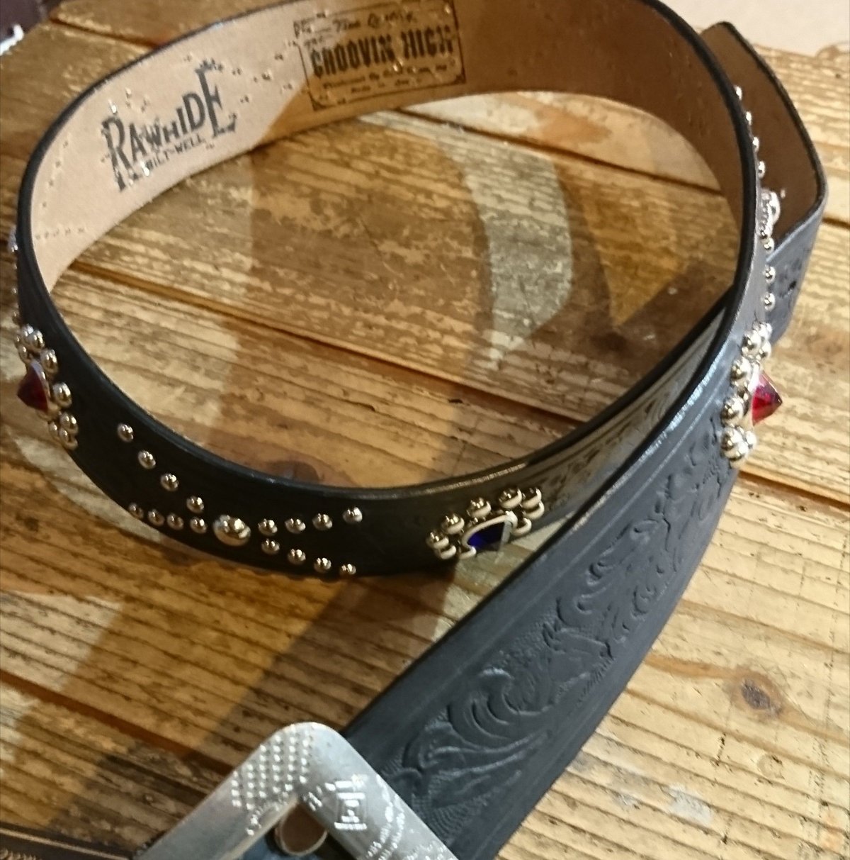 groovin' high rawhide レザースタッズベルト　50s fit=scale-down,w=1200
