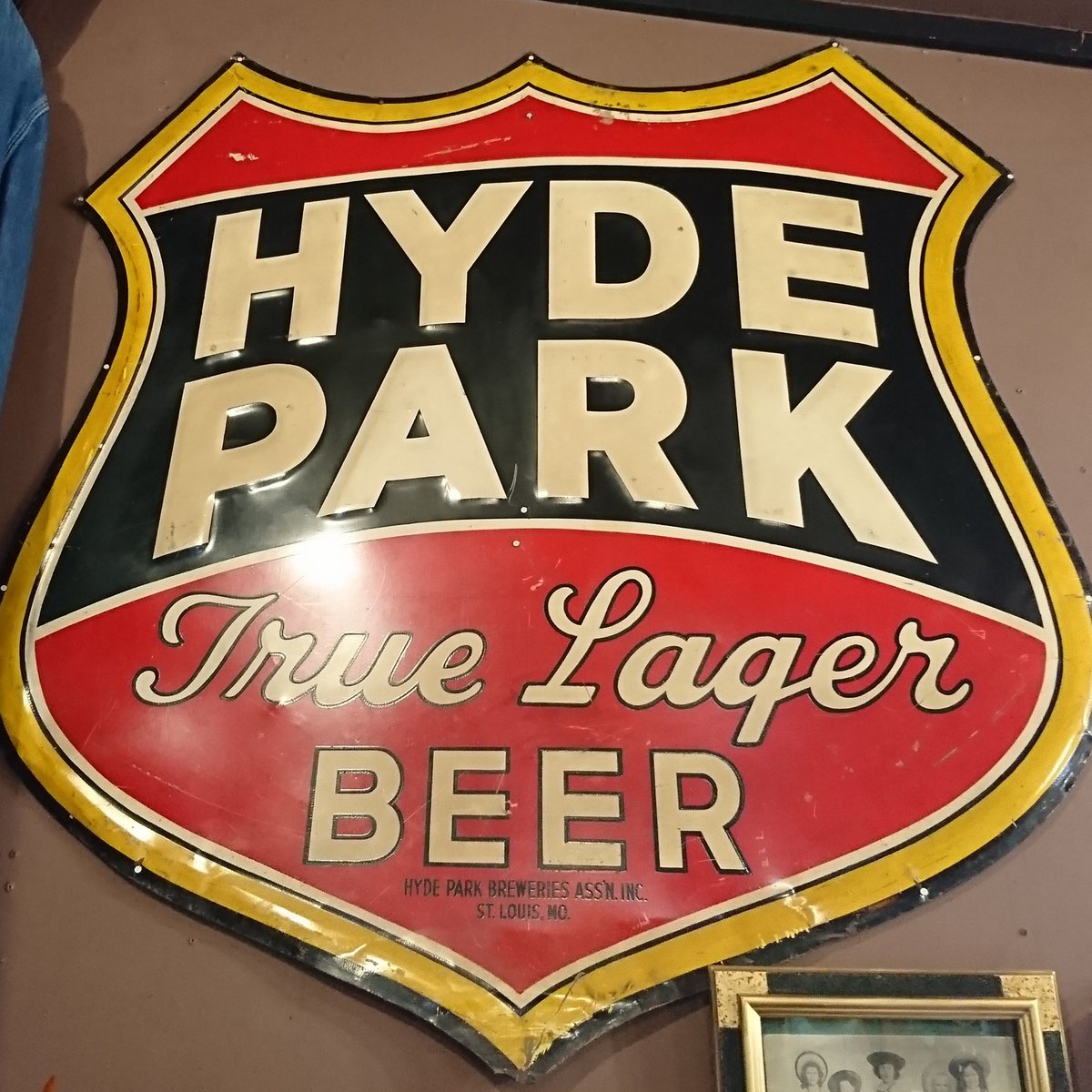 50s vintage hyde park true lager beer ビール 看板 |  
