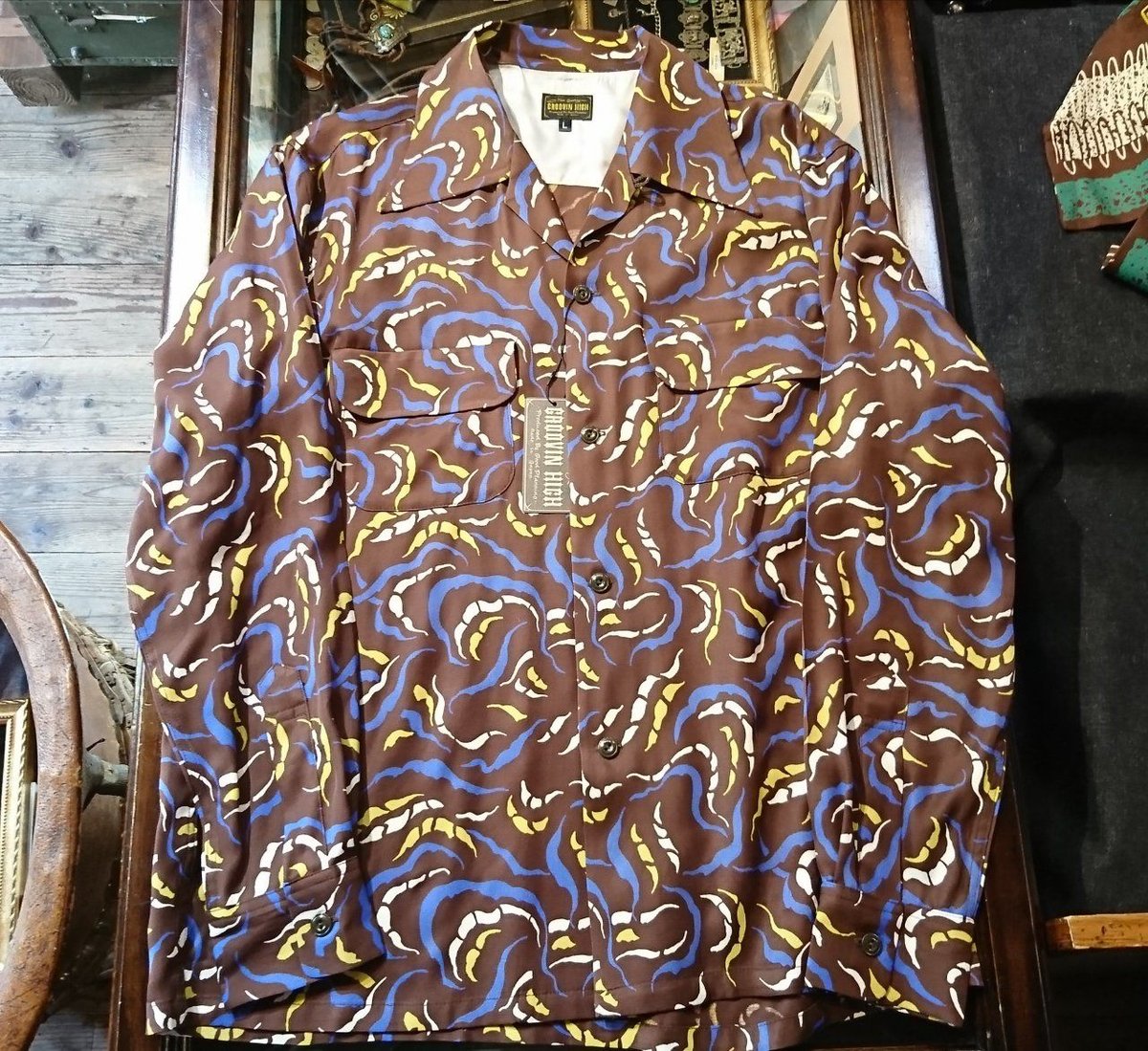 groovin high rayon box shirt 50s style グルーヴィン ハ