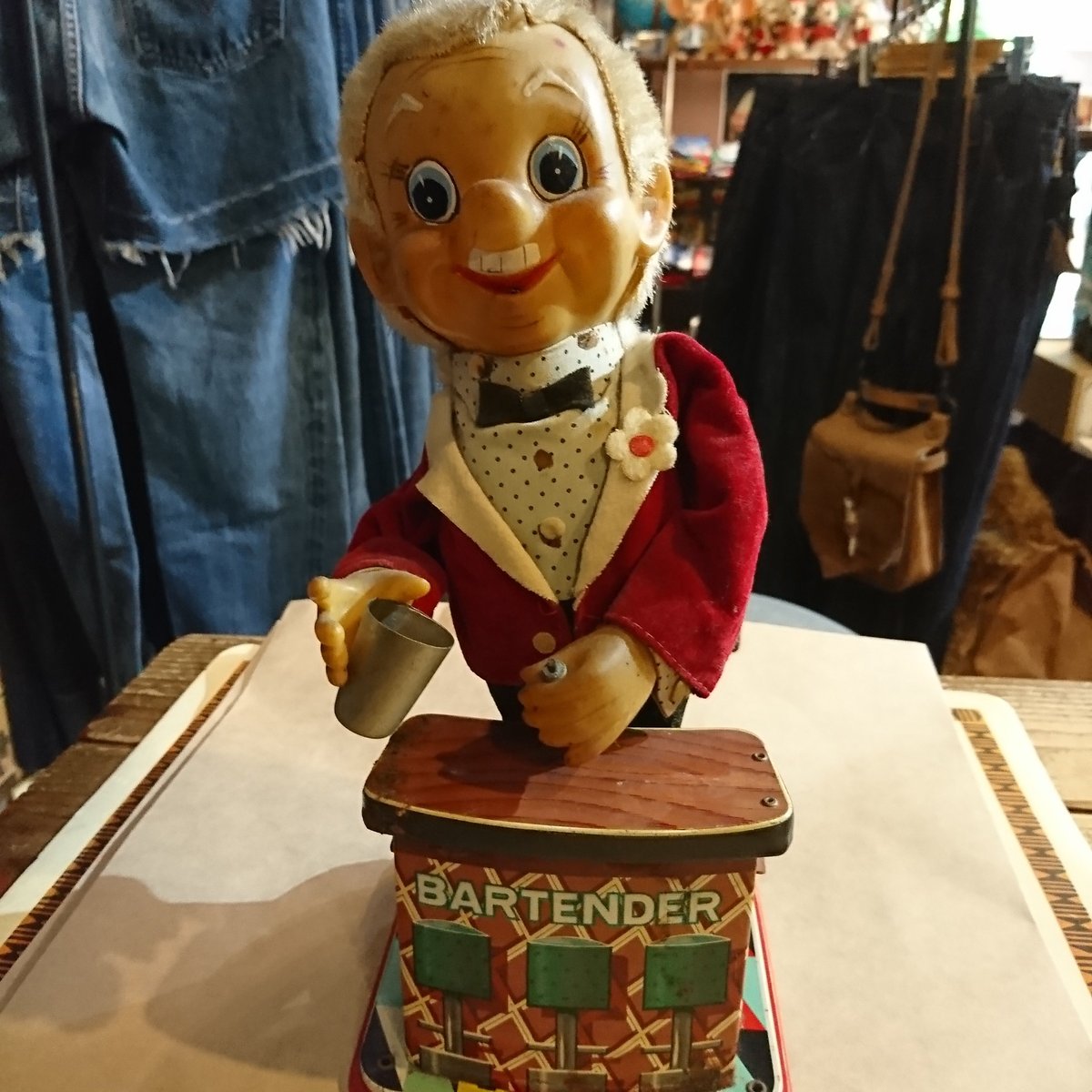 50s ヴィンテージ ブリキ バーテンダー 人形 | 旅する古着屋 dockeryfarm