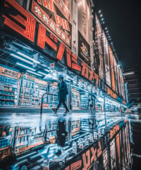 【Acrylic Print・Framed】Shinjuku Reflection【A2・Signed】