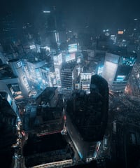 【Acrylic Print・Framed】Shibuya from above【A2・Signed】