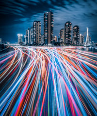 【Acrylic Print・Framed】Night Trails【A2・Signed】