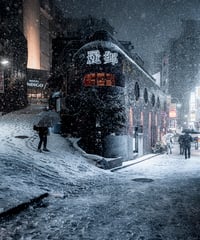 【Print】Snowy Shibuya【A3・Signed】