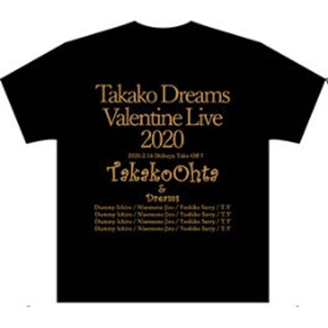 太田貴子バレンタインライブ2020記念Tシャツ（ブラックL）