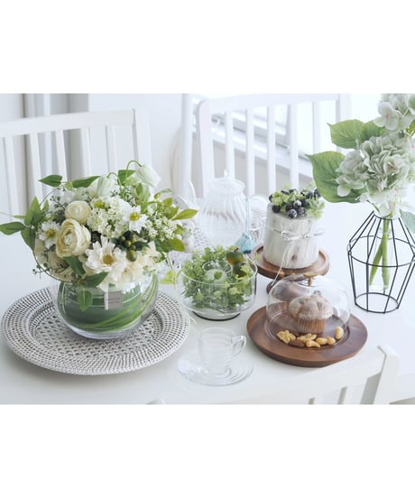 White×Green arrangement【完成品】