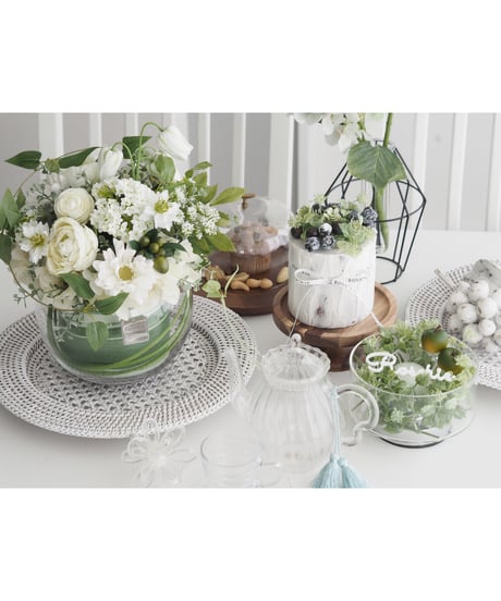 White×Green arrangement【レッスンキット】★☆☆