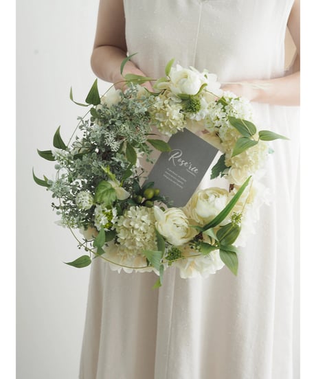 White×Green Wreath【レッスンキット】★☆☆