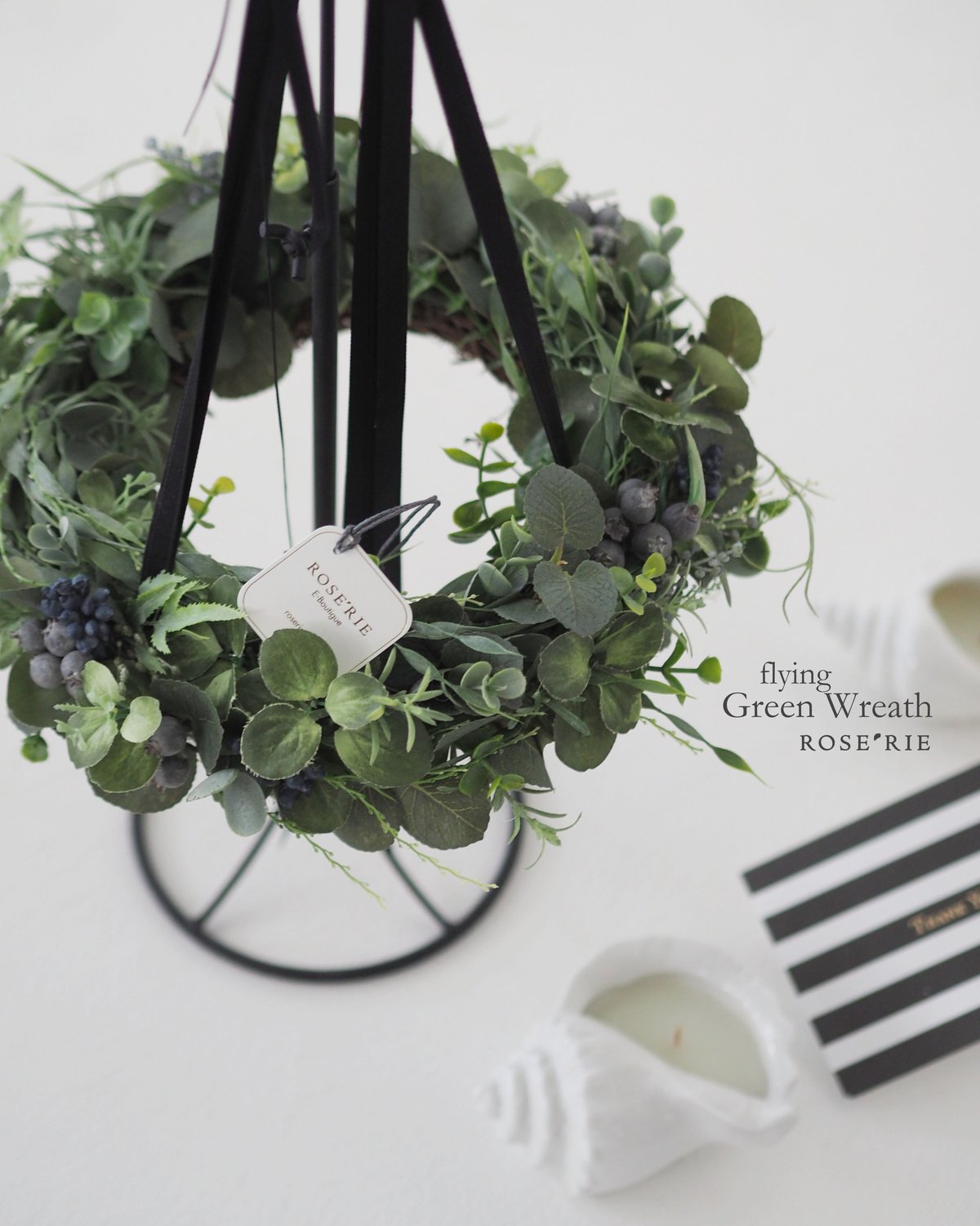 flying Wreath:Green(スタンド付き) | ROSE'RIE