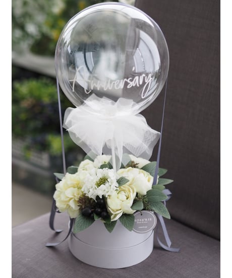 フラワーバルーン：お花お任せW×G【トピアリーtype】