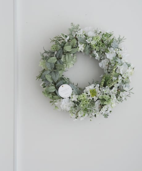 小花＆グリーンWreath【レッスンキット】★☆☆