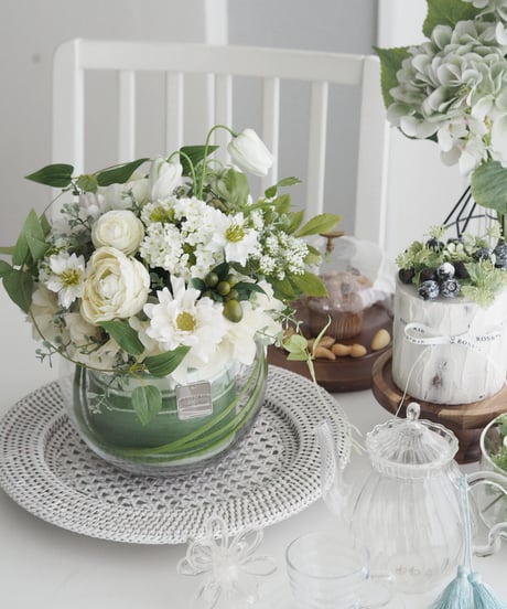 White×Green arrangement【レッスンキット】★☆☆