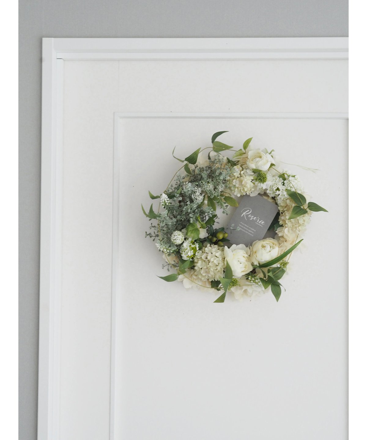 White×Green Wreath【完成品】 | ROSE'RIE