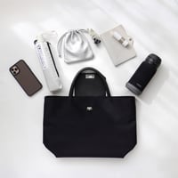 【 𝑟𝑖𝑐ℎ𝑒𝑠𝑠𝑒トートS】  ブラック×シルバー金具