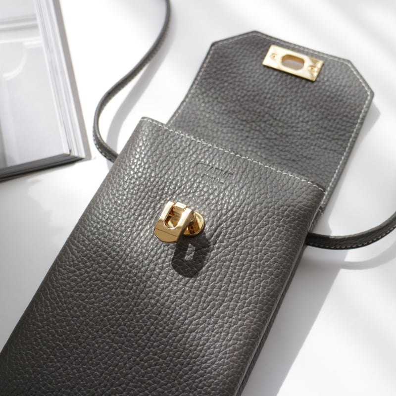 richesse ポシェット】アッシュグレー/金具ゴールド | CHARME