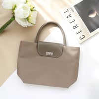 【 𝑟𝑖𝑐ℎ𝑒𝑠𝑠𝑒トートS】  グレージュ×シルバー金具