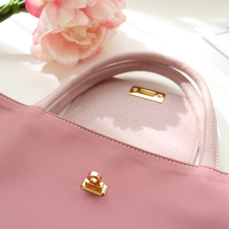 【 𝑟𝑖𝑐ℎ𝑒𝑠𝑠𝑒トートS】  ピンク×ゴールド金具