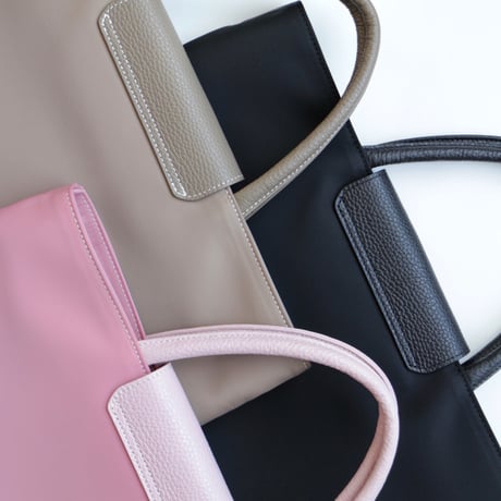 【 𝑟𝑖𝑐ℎ𝑒𝑠𝑠𝑒トートM 】  グレージュ×シルバー金具