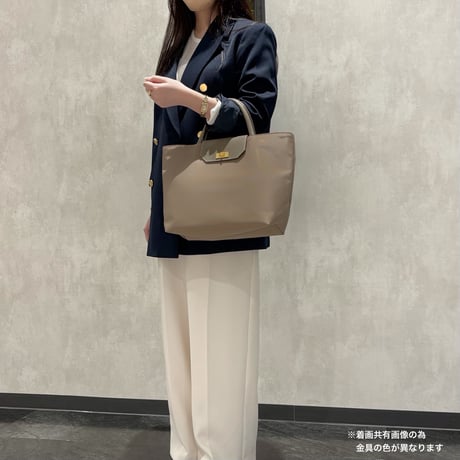 【 𝑟𝑖𝑐ℎ𝑒𝑠𝑠𝑒トートM 】  グレージュ×シルバー金具