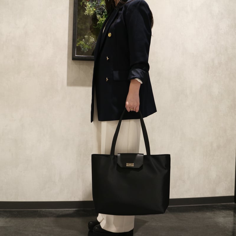 𝑟𝑖𝑐ℎ𝑒𝑠𝑠𝑒トートL】 ブラック×シルバー金具 | CHARME