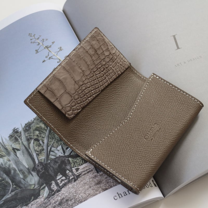 エルメス 名刺入れ クロコ 美品 エルメス)ブルーマリン☆クロコカルヴィ☆カードケース (HERMES